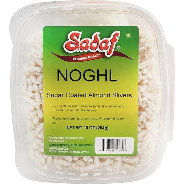 Sadaf Noghl Sugar Coated Almonds Slivers 10 oz. EACH