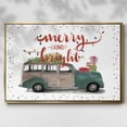 thumbnail image 2 of Christmas Cars Collection A - Framed Gallery Wrapped Holiday Canvas - 17 x 25 - Gold Frame, 2 of 8