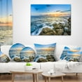 thumbnail image 3 of Designart Rocky Coogee Beach in Sydney - Seashore Throw Pillow - 16x16, 3 of 4