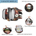 thumbnail image 3 of FORMRS Unisex School Backpack 17" Student Travel Bag with Laptop Compartment, Red Flowers Pattern, 3 of 7