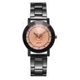 thumbnail image 1 of Reloj de puntero redondo de moda Reloj de aleación para parejas Reloj de pulsera de cuarzo informal (negro A pequeño), 1 of 5
