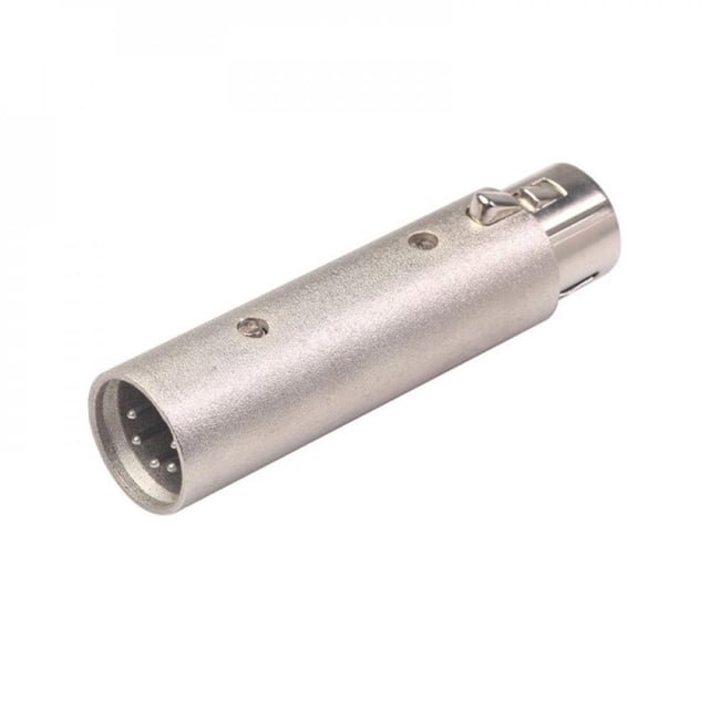 Converter 3 Pin XLR Female To 5 Pin XLR Male Connector Adapter For Camcorder DMX Signal Light