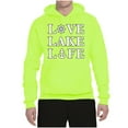 thumbnail image 2 of Wild Bobby, Anchor Wheels Love Lake Life, Unisex Graphic Hoodie Sweatshirt, Safety Green, X-Large, 2 of 4