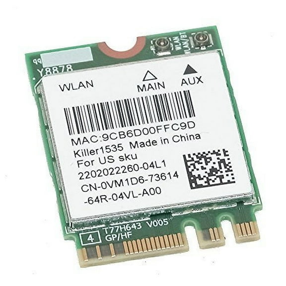 Dell Killer Intel Wireless-AC N1535 WiFi Card Bluetooth 4.1 VM1D6 0VM1D6