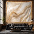 thumbnail image 6 of Diagonal Marble Swirls with Bronze Gold Veins, Calming Abstract Style for Art Lovers, Modern Wall Decor Housewarming Gift, Tapestry Wall Hanging for Bedroom and Living Room, 6 of 7