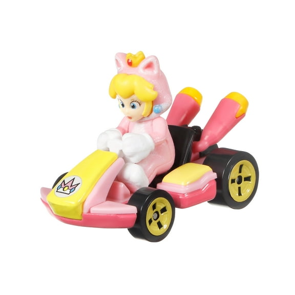 Hot Wheels Mario Kart Cat Peach Standard Car Play Vehicle
