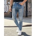 thumbnail image 6 of QQZ Slim Straight Jeans Men, Acid Wash Faded Denim Pants for Street Walk, Daily Shopping and Casual Outdoor Activities, 6 of 8