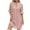 Pink, variant on qucoqpe Womens Summer Ruffle Half Sleeve T-shirts Dress Fashion Casual V Neck Hollow Sun Dress Solid Color Loose Knee-Length Dress