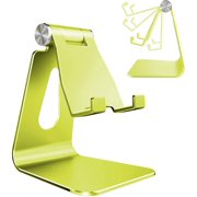 Adjustable Cell Phone Stand Phone Stand, Cradle, Dock, Holder, Aluminum Desktop Stand Compatible with iPhone Xs Max Xr 8 7 6 6s Plus 5s Charging, Accessories Desk,All Smart Phone-Yellow