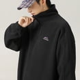 thumbnail image 4 of Maoxin Mens Jackets Men's Vintage Warm Solid Color Half Zipper Pocket Long Sleeved Casual Jacket Black XL, 4 of 5