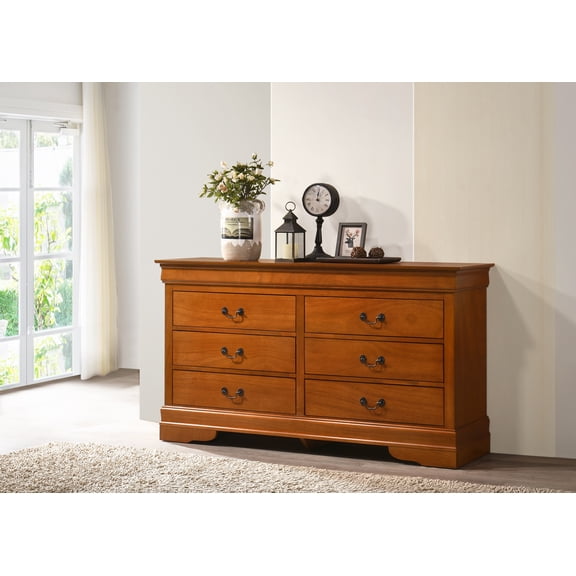 Glory Furniture LouisPhillipe G02160-D Dresser , Oak