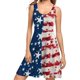 thumbnail image 4 of Vestidos de Verano de Mujer sin Mangas Impresión Casual Cuello Redondo, Vestido de Longitud Media para el Uso Diario, Fiesta Y Primavera, 4 of 5