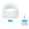 thumbnail image 3 of Uxcell 4" Duct Connector Flange Dryer Vent Wall Plate Square to Round Straight Ducting Plate White 3 Pack, 3 of 5