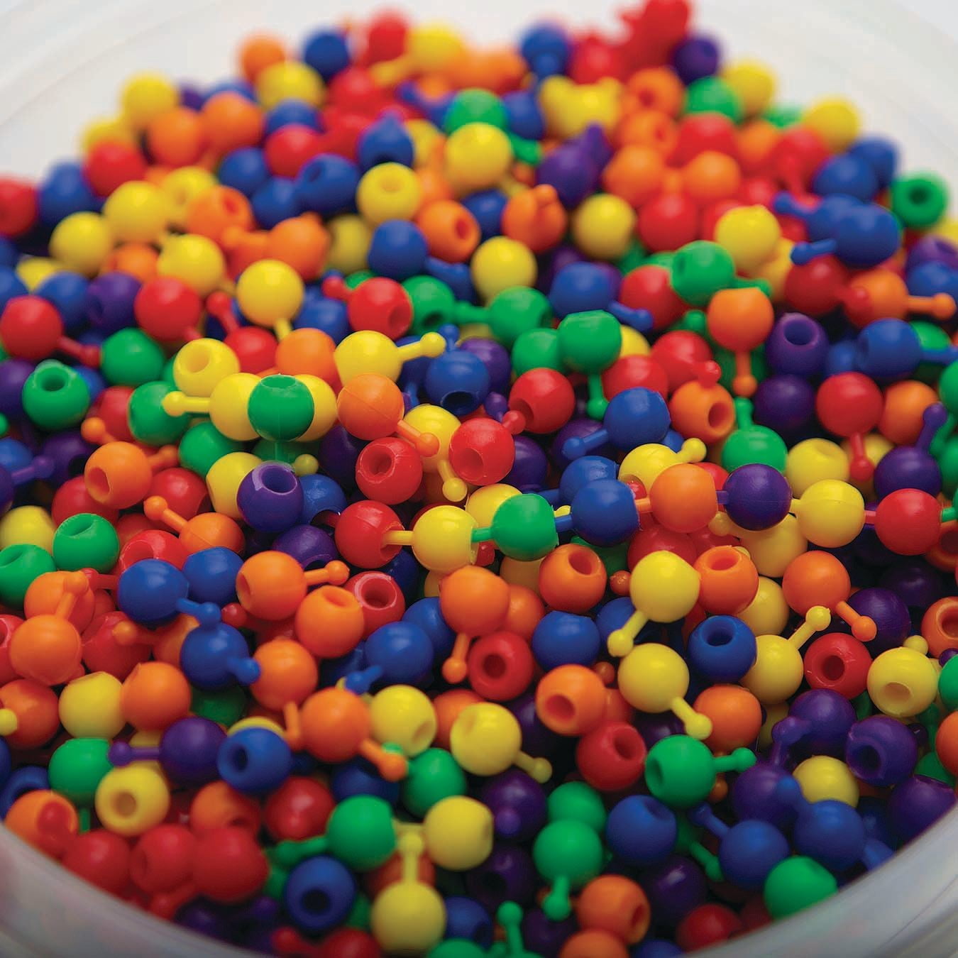S&S Worldwide Color Splash! Pop Bead Bucket, 6 Bright Colors, For Kids, Jewelry, Camp, Recreation, Snap Together - Necklaces, Bracelets, Garlands. Reusable. w/Storage Bucket, 10mm. Approx. 5,000 Beads