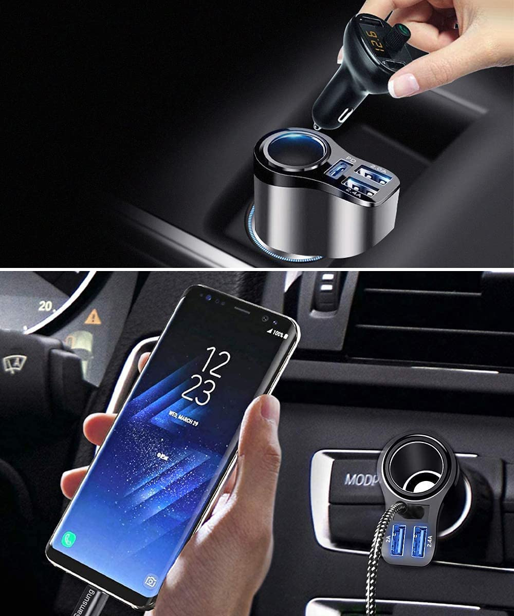 IDOLCO 4-in-1 168W USB-C Car Charger with Dual USB Ports photo 2