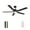 Black, variant on 60" White DC Indoor Ceiling Fan with Dimmable LED Light Kit and Remote Reverse Airflow 5-Blades