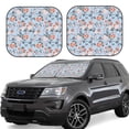 thumbnail image 2 of Uemuo Rose Flowers Printed 2 PCS Car Windshield Sun Shade, Auto Sun Heat and UV Rays Blocker, Foldable Automotive Front Window Sunshade Protector, 2 of 7