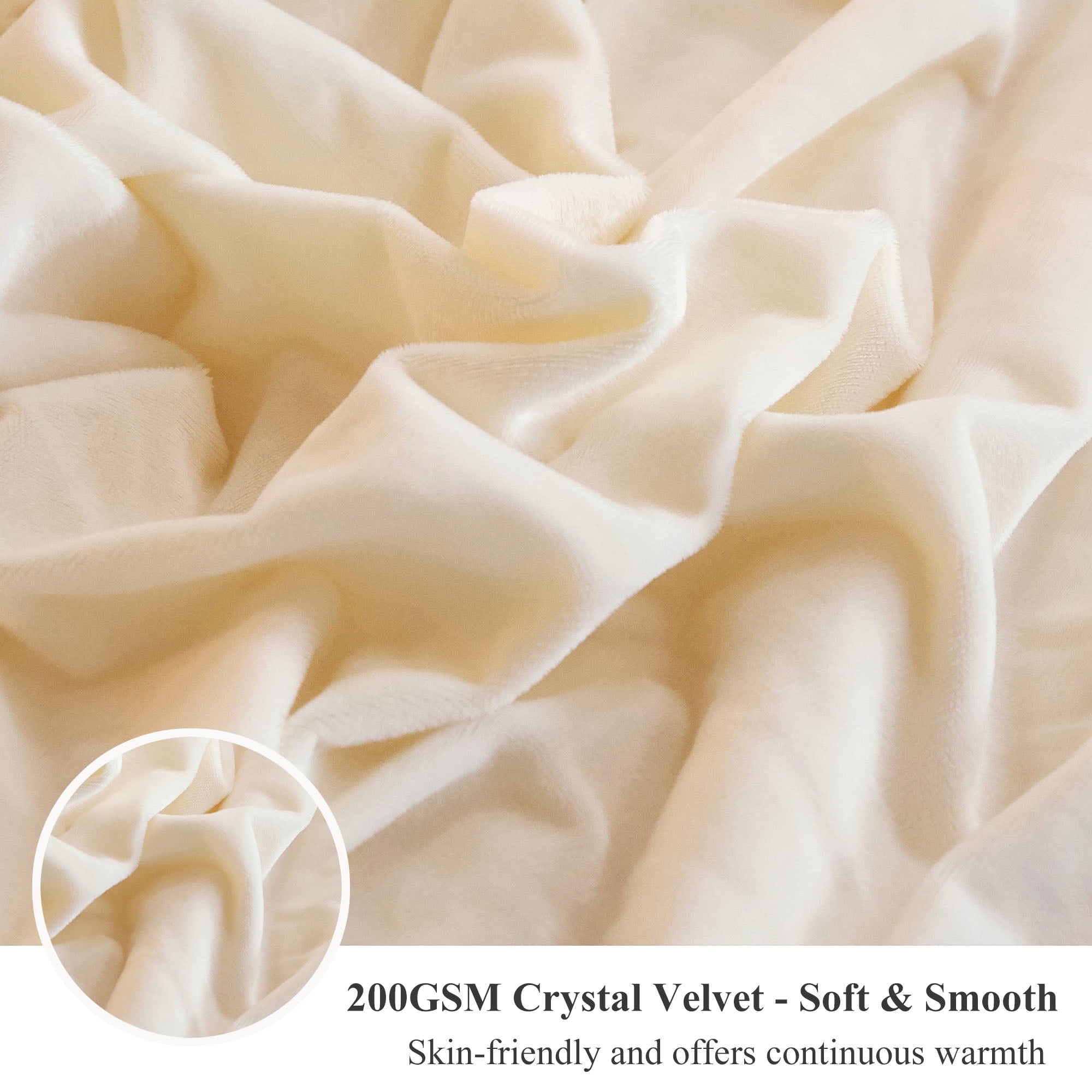 XeGe 3 Piece Fluffy Faux Fur Duvet Cover Set King, Luxury Ultra Soft Velvet Shaggy Plush Bedding Set, Ivory Fuzzy Comforter Cover with 2 Furry Pillow Cases, Zipper Closure, King Size, Beige