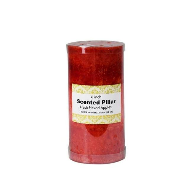 Jeco CPC-3611-12 Bougie Pilier Parfumée Tritone 3 x 6 Po, Rouge - 12 Pcs