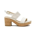 thumbnail image 4 of Sandalia Plataforma Con Tacon Diseño Floral Color Beige beige 25, 4 of 7