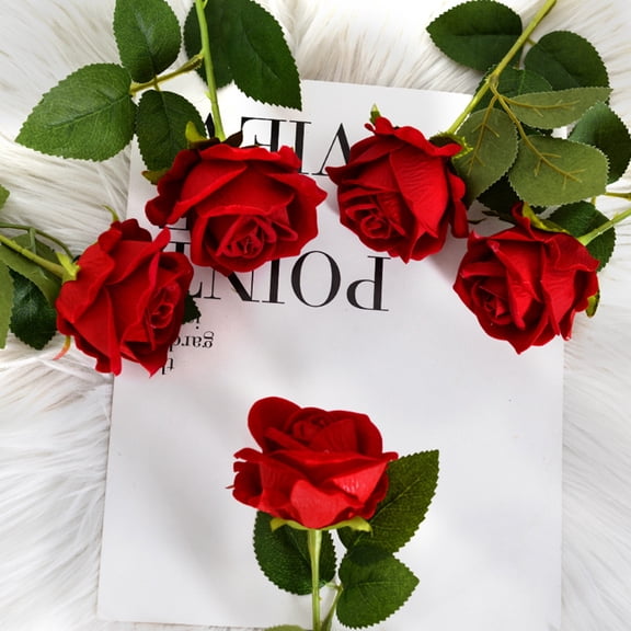TINKSKY 4-Pack Artificial Rose Flowers for Party Decoration, Living Room, Home, Wedding, and Event Floral Arrangement
