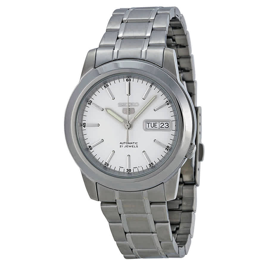 Seiko Men's 5 Automatic SNKE49K Silver StainlessSteel Self Wind