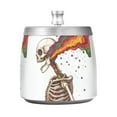 thumbnail image 7 of Yayeee Ashtray with Lid for Cigarette Smokeless Stainless Steel Home Ash Holder, Colorful Skeleton, 7 of 7