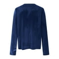 thumbnail image 5 of Lenpel Velvet Tops for Women Trendy Half Zip Long Sleeve T Shirts Loose Vintage Tees Dressy Casual Velour Blouses(Purple,X-Large), 5 of 7