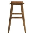 thumbnail image 4 of Modway Saoirse 29.5" Woven Leather & Wood Bar Stool in Brown/Walnut (Set of 2), 4 of 10