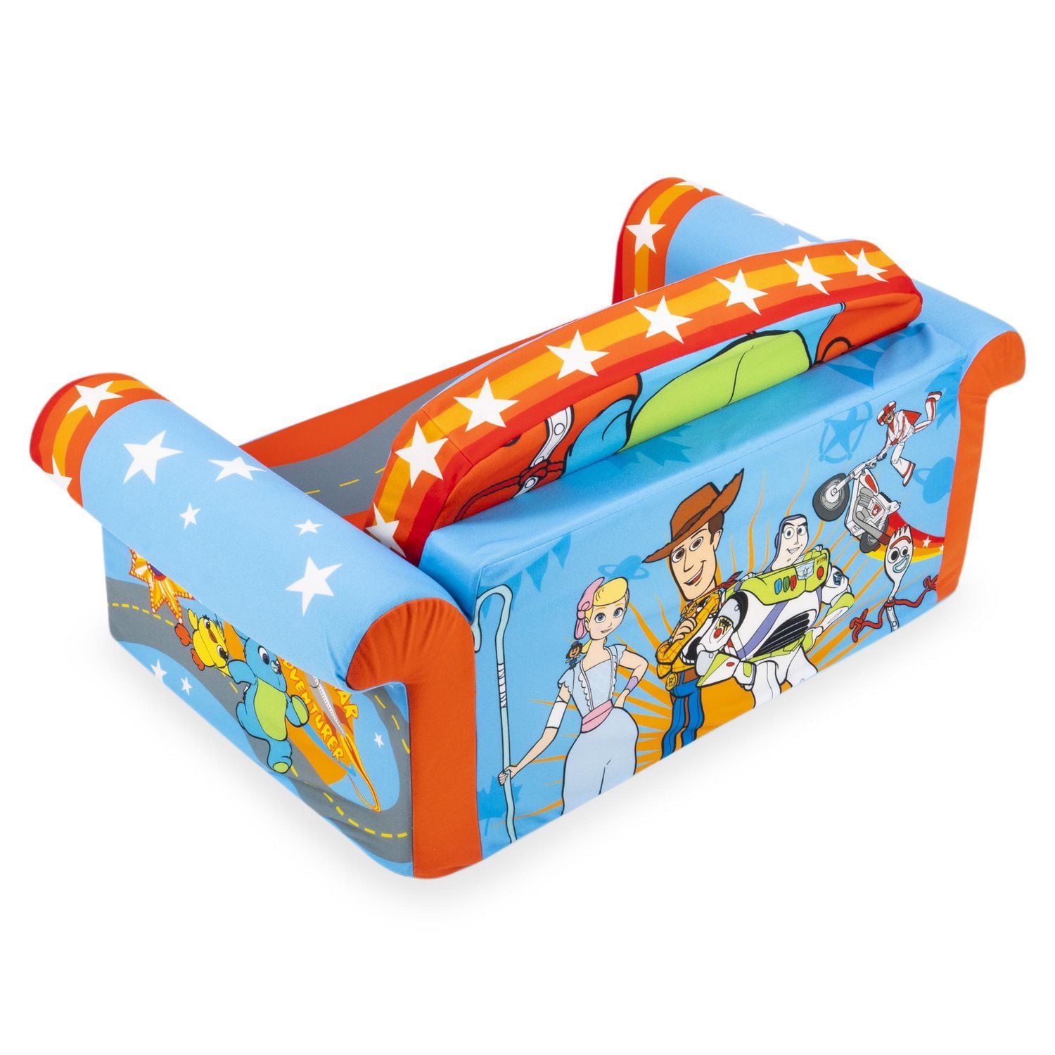Marshmallow Furniture, Children's 2-in-1 Flip Open Foam Sofa, Sesame Street’s Elmo, by Spin Master