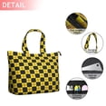 thumbnail image 2 of Yellow and Black Checkerboard Checkered Pattern Travel Tote Bags for Women Carry On,Large Weekender Bags for Women Travel,Multi Functional Duffle Bag for Work,Shopping,Sports, 2 of 5