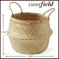 thumbnail image 6 of Casafield Seagrass Belly Basket with Handles - Large, Natural Woven Storage Bin Planter for Home Decor, Indoor Plant Pot Cover, 6 of 7