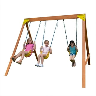 KidKraft Ranger Retreat Wooden Swing Set / Playset with Tent, Tube ...