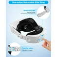 thumbnail image 4 of TRANSNOVO Compatible avec Oculus Quest 2 Head Strap, Accessoire VR pour Meta Quest 2, Bracelet Élite Léger Rétractable à un Bouton (Quest 2 Head Strap), 4 of 4