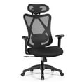 thumbnail image 1 of Gymax Chaise de Bureau Inclinable en Maille Chaise Pivotante avec Support Lombaire Réglable, 1 of 10