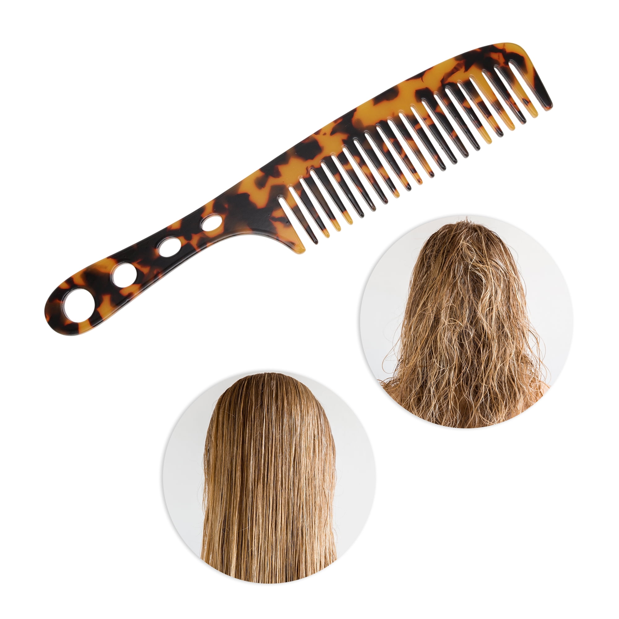 Unique Bargains 1 Pc Lightweight Exquisite Long Handle Hair Comb for All Hair Types Brown