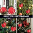 thumbnail image 4 of Adorno de bolas de espuma de Navidad Adornos de bolas de Navidad rústicas Colgante Decoración de árbol de Navidad (rojo) (3 piezas) -Dontodent Kuyhfg Sin marca, 4 of 5