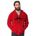 thumbnail image 5 of Happy Father's Day Dad Mustache Zip Hoodie Sweatshirt Men Brisco Brands S, 5 of 6