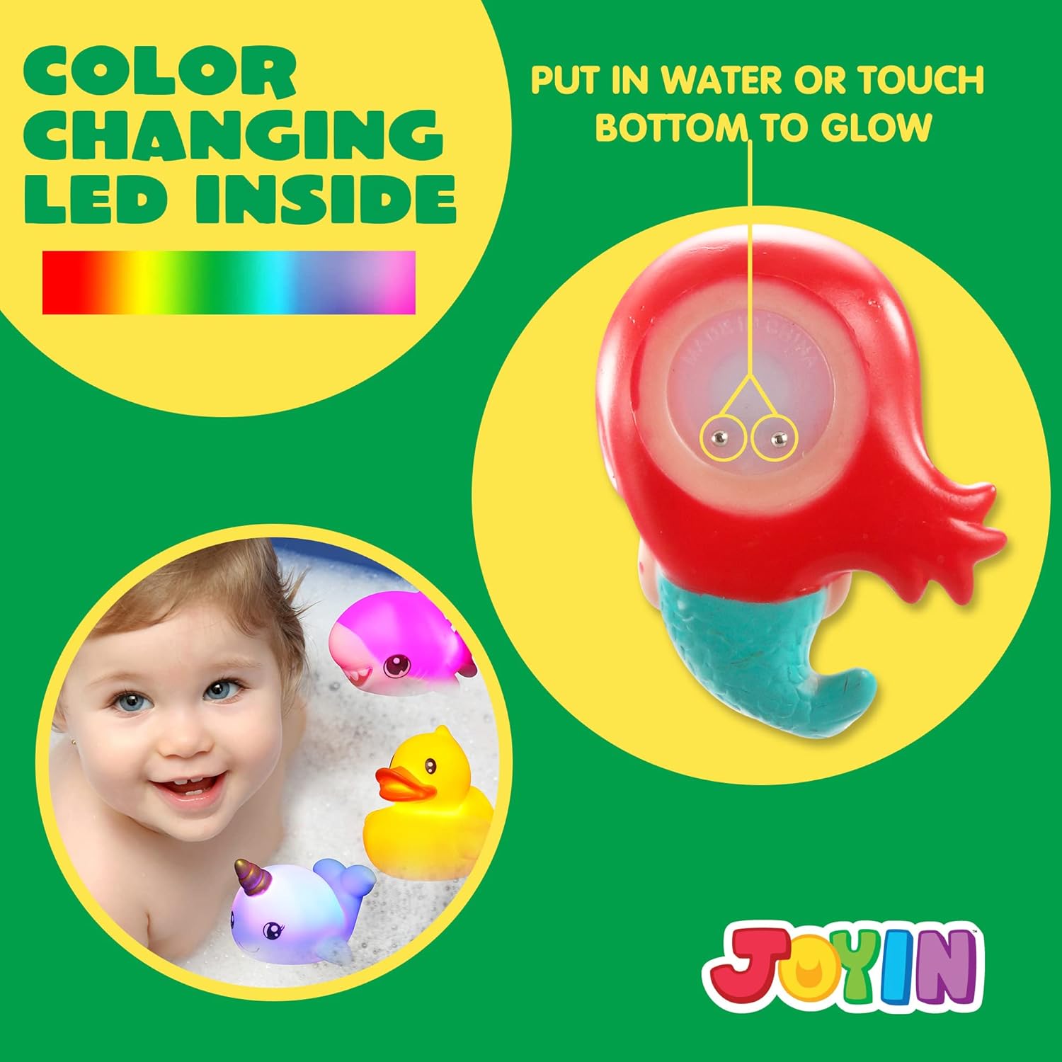 Syncfun 12-Piece Light Up Bath Toys Set with LED Marine Animals photo 7