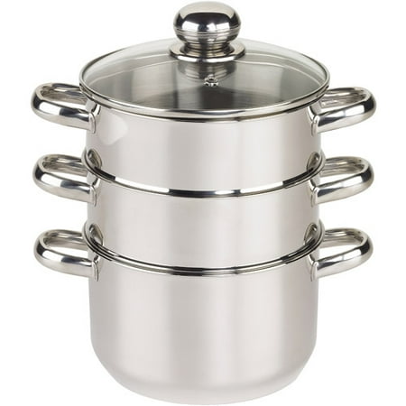 Stainless Steel 3-tier Steamer Set