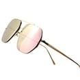 thumbnail image 4 of Pink Mirror Reflective Lens Sunglasses Men Style Flat Lens Luxury Beach Shades, 4 of 10