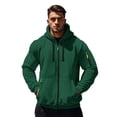 thumbnail image 5 of Migroa Mens Full Zip Hoodie Long Sleeve, Men's Full Zip Long Sleeve Hoodie, Casual Pullover Sweatshirt for Fall Winter, Athletic Top for Gym Running Casual Pullover Sweatshirt Fall Winter Fall Wear,, 5 of 7