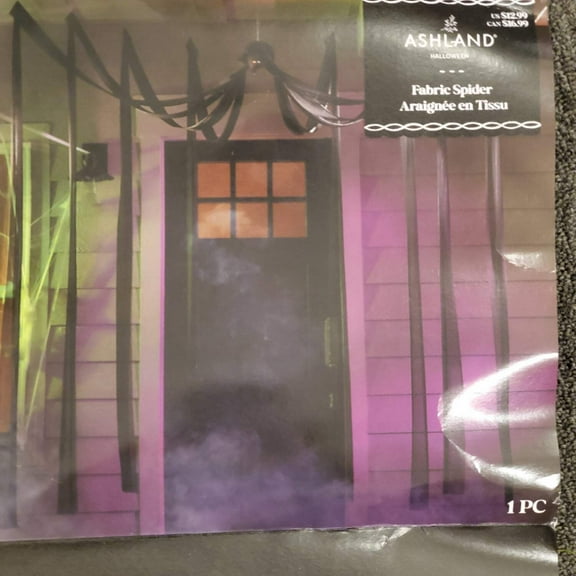 Ashland Halloween Huge 10" Fabric Spider with 10ft Long Legs House Decoration