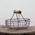 thumbnail image 4 of Egg Holder Countertop with Handle - Metal Wire Egg Baskets for Fresh Eggs - Vintage Style Wire Basket Fruit Basket Bread Basket Potato Storage for Kitchen Counter, 4 of 8
