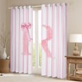 thumbnail image 2 of Manfei Pink Line Geometric Pattern Blackout Curtains,Personalized Monogrammed R Window Curtains Pack of 2 (38x45 Each), 2 of 6