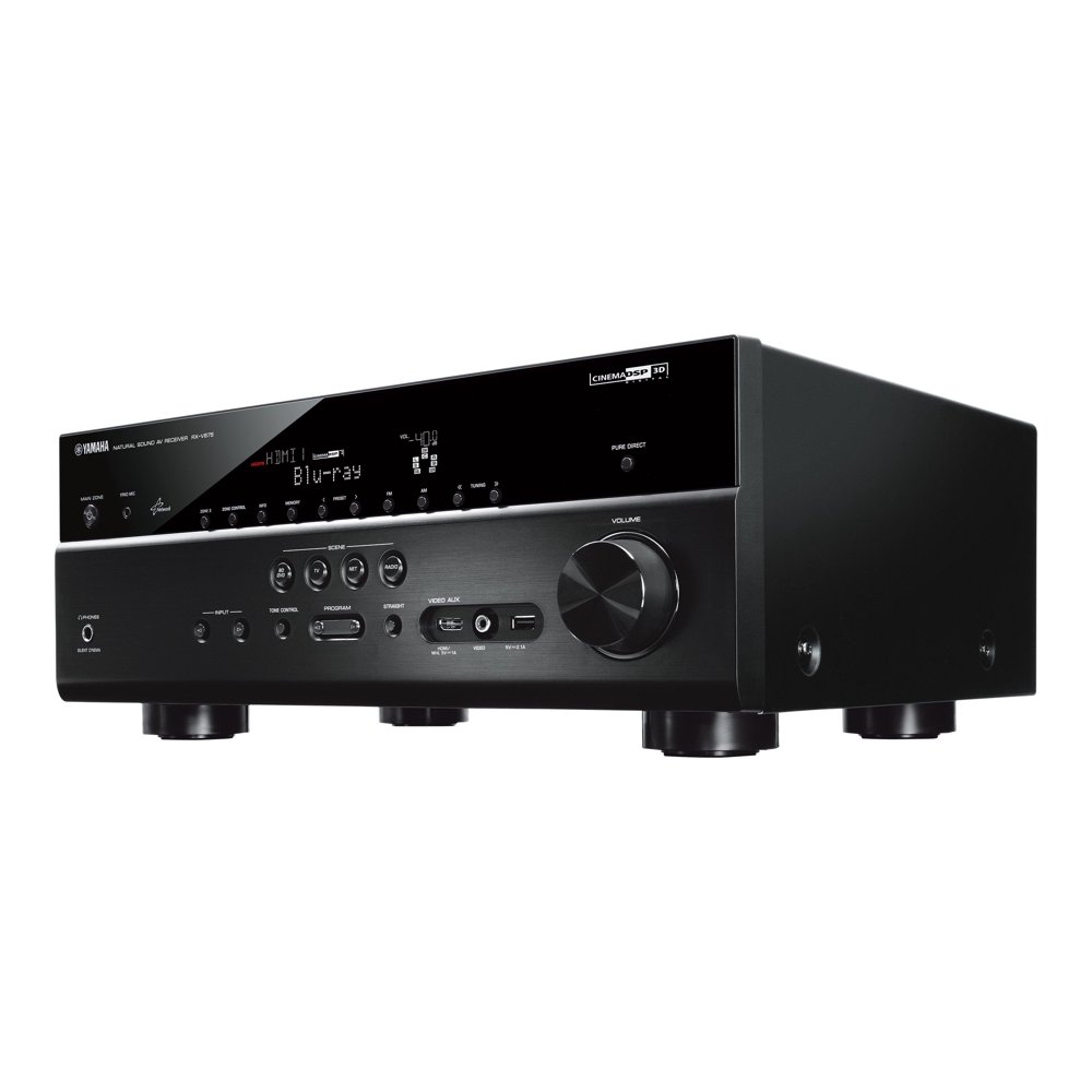 Yamaha RXV675 AV network receiver 7.2 channel black Walmart