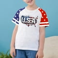 thumbnail image 2 of GERsome 4th of July Short Sleeve Crew Neck T-Shirts for Kids Girls Boys American Flag Shirts Funny USA Patriotic Tops, 7-8 Years, 2 of 4
