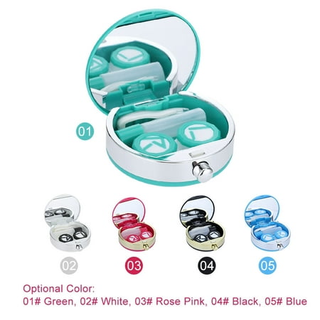 Yosoo Mini Contact Lens Holder Eye Care Lenses Case Set Cute Lovely Travel Kit Box , Lens Box, Contact Lenses