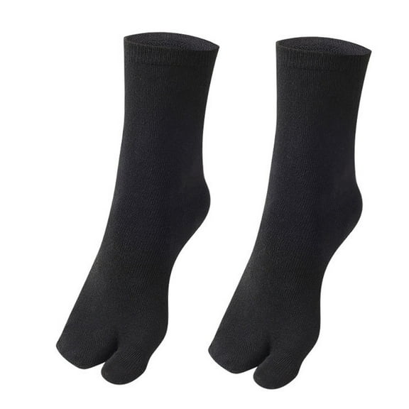 Yibooy Unisex Clog Socks Washable Toe Separation Socks for Everyday Wear (Black)