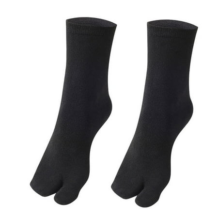

Nitouy Unisex Clog Socks Washable Toe Separation Socks for Everyday Wear (Black)